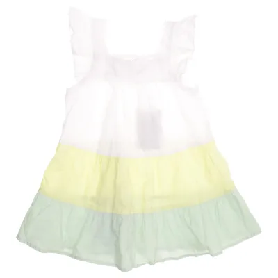 Klänning (Vit, Grön, Gul) från Zara Bomull