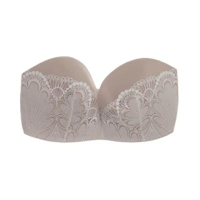 Bandeau-bh (Beige, Vit) från Wonderbra Elastan, Polyamid, Polyester