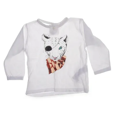 Långärmad t-shirt (Vit) från Zara BabyBoy Bomull