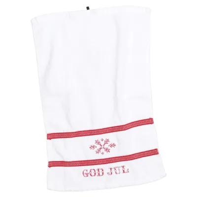 Handdoek (Wit, Rood) van Åhléns Katoen