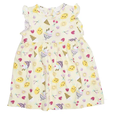 Dress (Yellow, Multicolored) from KappAhl Cotton