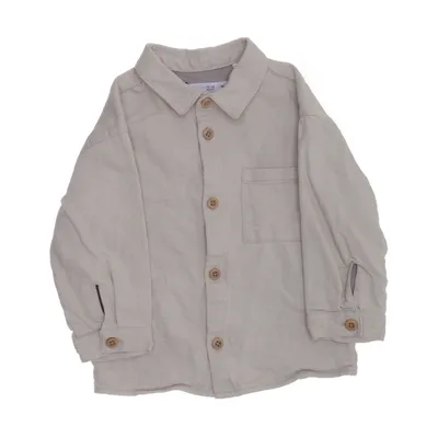Overshirt (Beige) from Zara Cotton, Linen