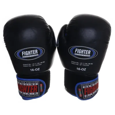 Boxningshandskar (Svart, Blå) från Fighter