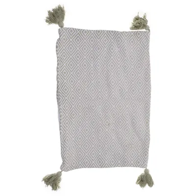 Prydnadskudde (Vit, Grön) från Hemtex Bomull