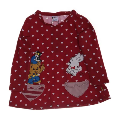Klänning (Röd, Vit) från Bamse Bomull, Elastan