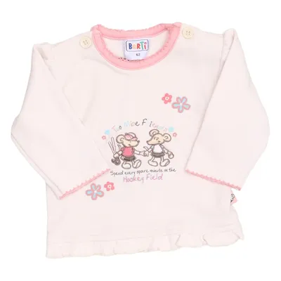 Long sleeve T-shirt (White, Pink) from Berti Cotton