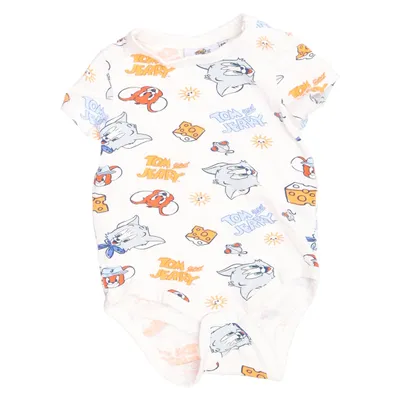 Body (Blanc, Multicolore) de Tom & Jerry Coton, Élasthane
