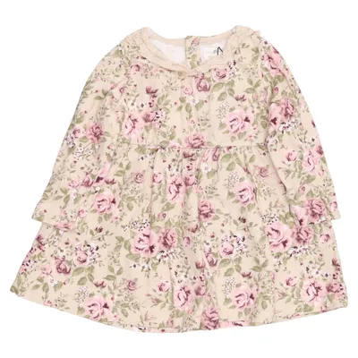 Jurk (Beige, Roze, Groen) van Tiny One Organisch katoen