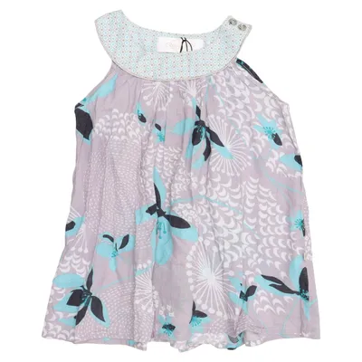 Dress (Gray, Blue, White) from Drappa Dot Cotton