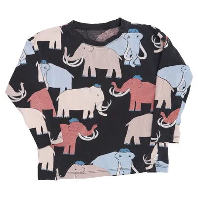 Långärmad t-shirt (Svart, Flerfärgad) från Lindex