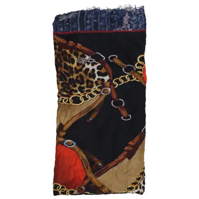 Shawl (Blue, Brown, Multicolored) from Plomo o Plata Cupro, Modal