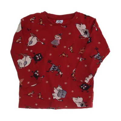 Långärmad t-shirt (Röd, Flerfärgad) från Moomin Bomull