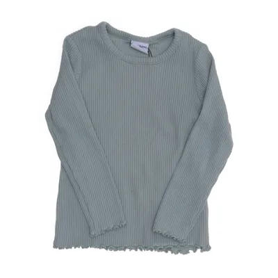 Långärmad t-shirt (Grön) från Polarn O. Pyret Elastan, Ekologisk bomull