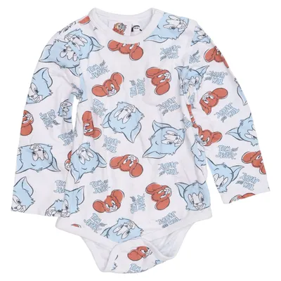 Body (Blanc, Multicolore) de Tom & Jerry Coton, Élasthane