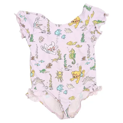 Barboteuse (Violet, Multicolore) de Bamse by Lindex Élasthane, Polyamide