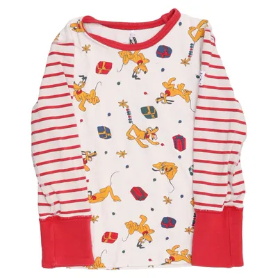 T-shirt à manches longues (Blanc, Rouge, Multicolore) de Disney x Polarn O. Pyret Élasthane, Coton biologique