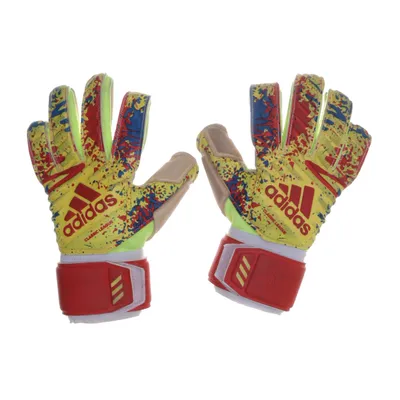 Goalkeeper gloves (Yellow, Red, Blue) from Adidas Polyurethane, Cotton, Polyester