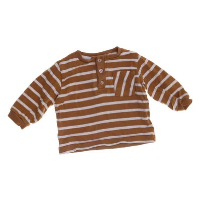 Henley T-shirt (Brun, Hvid) fra Noa Noa Miniature Bomuld