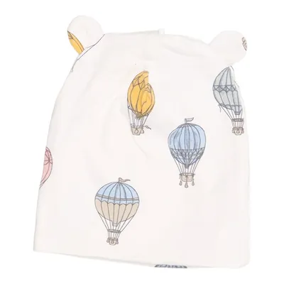 Beanie (White, Multicolored) from Lindex Newborn Cotton, Elastane