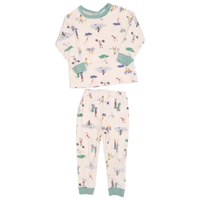 Pajamas (White, Multicolored) from Petit Bateau Cotton
