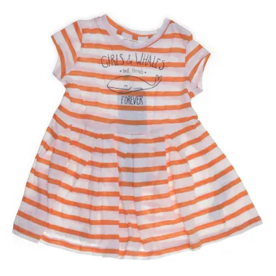 Klänning (Orange, Vit) från Zara BabyGirl Bomull