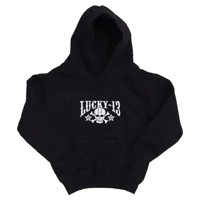 Hoodie (Black) from Lucky 13 Cotton, Polyester