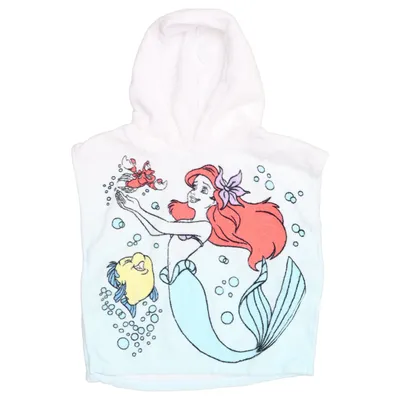 Badcape (Vit, Flerfärgad) från Disney Princess Bomull
