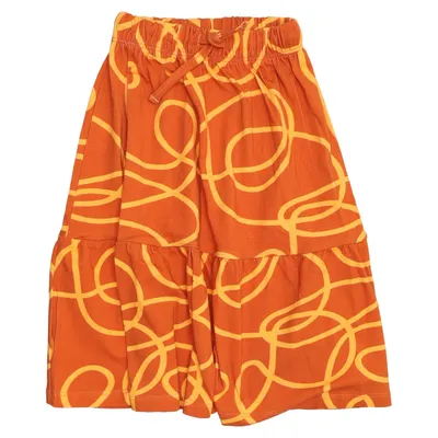 Jupe (Orange, Jaune) de Carlijnq Élasthane, Coton biologique