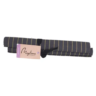 Set de table (Noir, Jaune) de Mogihome Coton