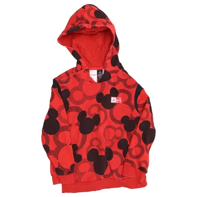 Sweat à capuche (Rouge, Noir) de Adidas Coton, Élasthane, Polyester recyclé