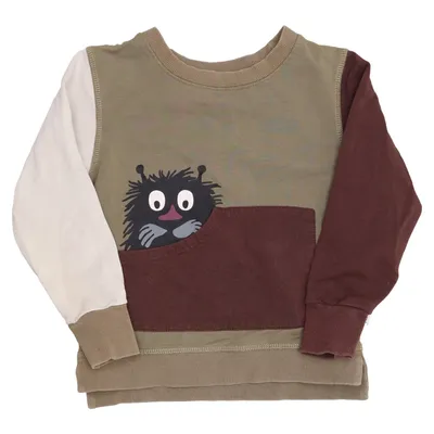 Sweatshirt (Vert, Marron, Blanc) de Moomin Élasthane, Polyester