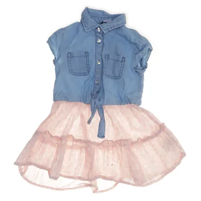 Jurk (Blauw, Roze) van Lindex Kids Katoen