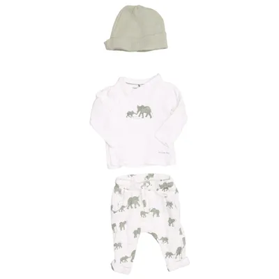 Set (White, Green) from Prénatal Elastane, Organic cotton