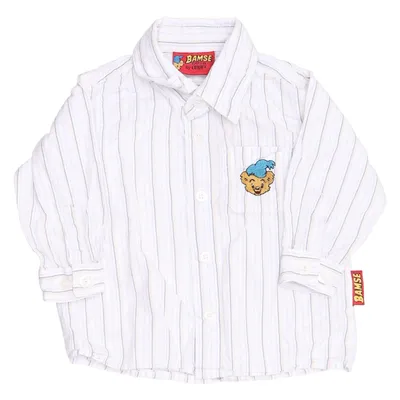 Shirt (White, Blue) from Bamse by Lindex Cotton