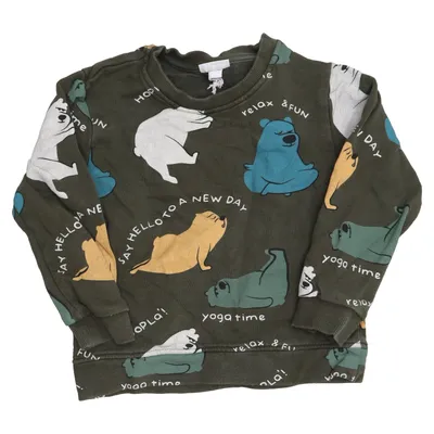 Sweatshirt (Green, Multicolored) from Fagottino Cotton