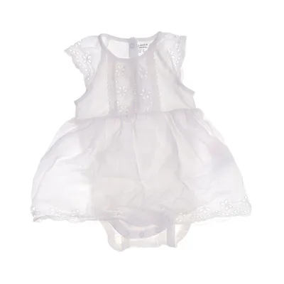 Dopklänning (Vit) från Lindex Newborn Bomull, Elastan