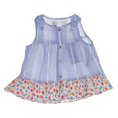 Blousejurk (Blauw, Wit, Meerkleurig) van Zara BabyGirl Katoen