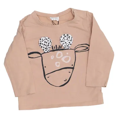Långärmad t-shirt (Beige) från Next Baby Bomull, Elastan
