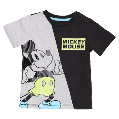 T-shirt (Noir, Gris, Multicolore) de Disney Mickey and Friends Coton, Polyester