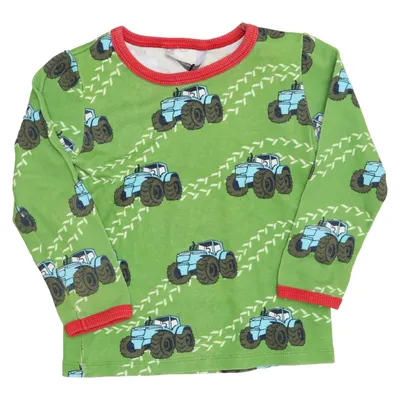 Langærmet t-shirt (Grøn, Blå, Rød) fra Kids by Lindex Bomuld