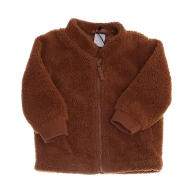 Fleece jas (Bruin) van Lindex Baby Katoen, Polyester
