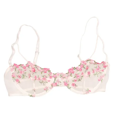 Soutien-gorge (Blanc, Rose) Élasthane, Polyester