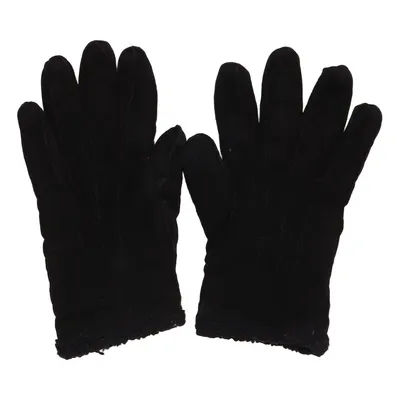 Gloves (Black) from Handskmakaren Faux fur, Suede