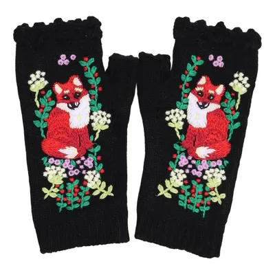 Fingerless gloves (Black, Multicolored)