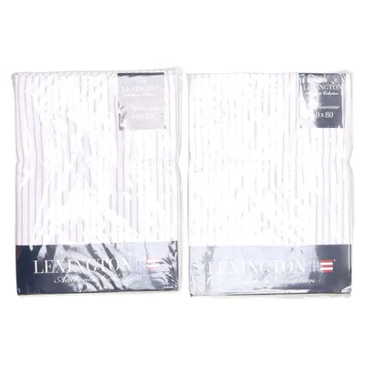 Taie d'oreiller (Blanc, Gris) de Lexington Coton, Tencel