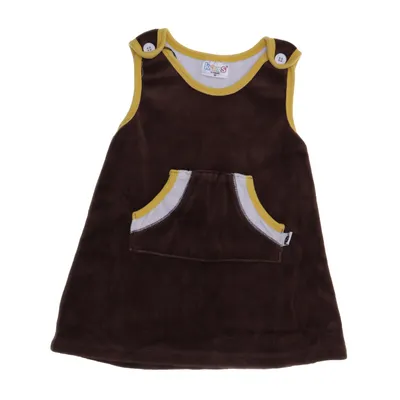 Jurk (Bruin, Geel) van Kaxs by KappAhl Katoen, Polyester
