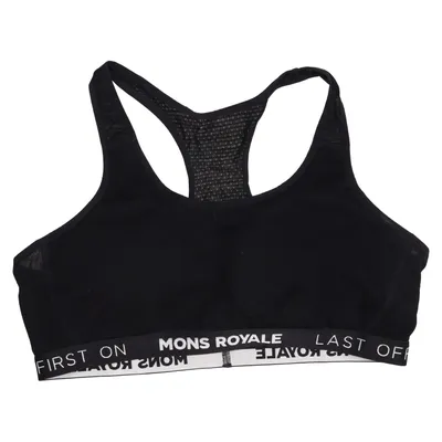 Sport-bh (Zwart) van Mons Royale Elastaan, Merinowol, Polyamide