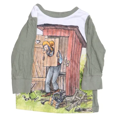 Long sleeve T-shirt (Green, Multicolored) from Pettson och Findus Cotton