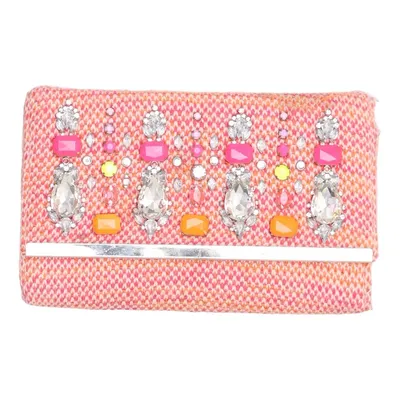 Clutchtaske (Pink, Rød) fra River Island Bomuld, Polyester
