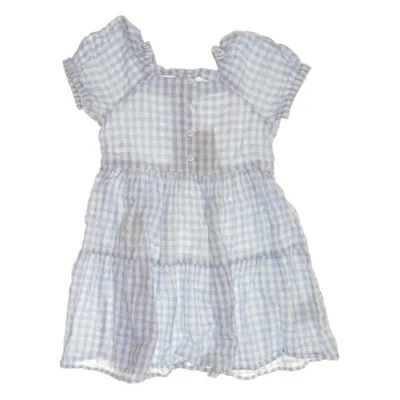 Klänning (Blå, Vit) från Lindex Kids Bomull